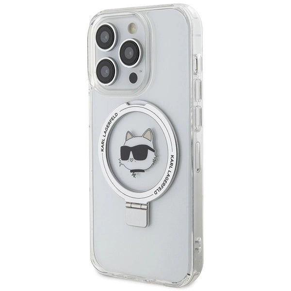 Karl Lagerfeld KLHMP15XHMRSCHH iPhone 15 Pro Max 6.7" white/white hardcase Ring Stand Choupette Head MagSafe_1