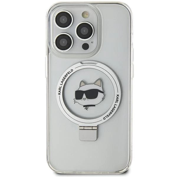 Karl Lagerfeld KLHMP15XHMRSCHH iPhone 15 Pro Max 6.7" white/white hardcase Ring Stand Choupette Head MagSafe_2