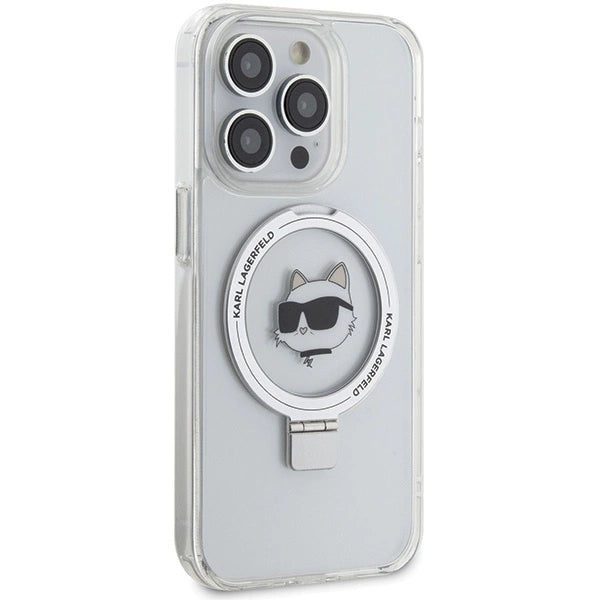 Karl Lagerfeld KLHMP15XHMRSCHH iPhone 15 Pro Max 6.7" white/white hardcase Ring Stand Choupette Head MagSafe_3