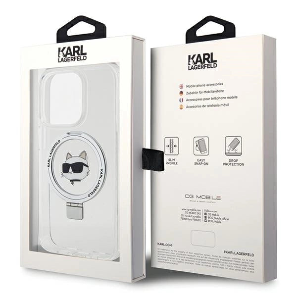 Karl Lagerfeld KLHMP15XHMRSCHH iPhone 15 Pro Max 6.7" white/white hardcase Ring Stand Choupette Head MagSafe_7