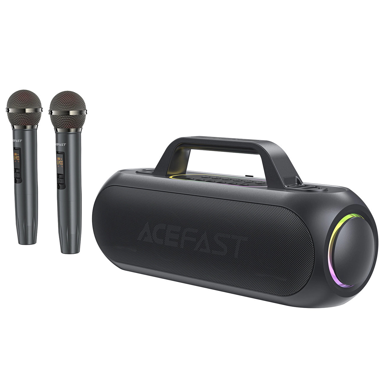 Acefast K1 Wireless Karaoke Speaker with 2 Microphones - Black_0