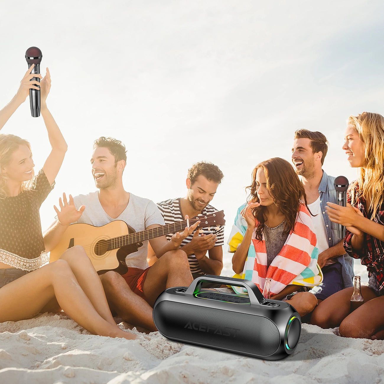 Acefast K1 Wireless Karaoke Speaker with 2 Microphones - Black_13