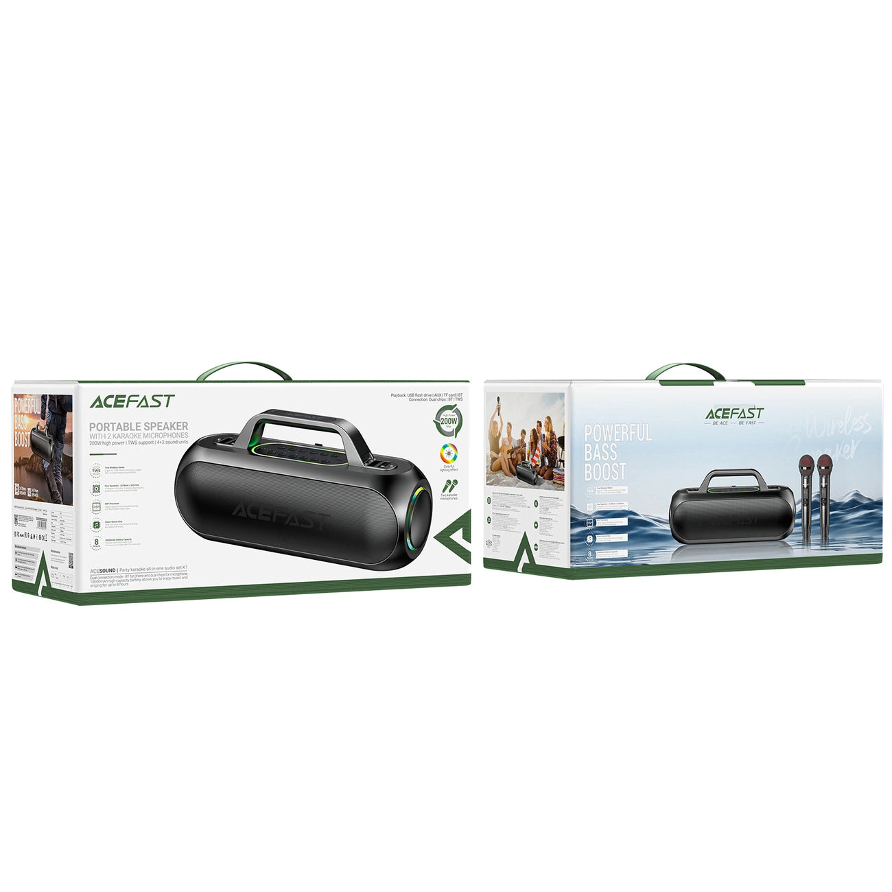 Acefast K1 Wireless Karaoke Speaker with 2 Microphones - Black_14
