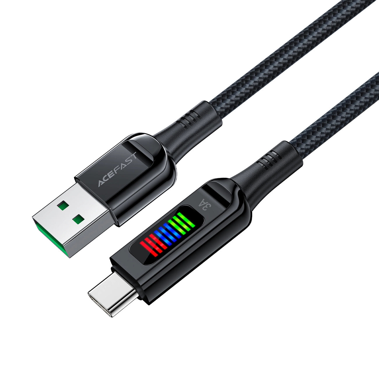Acefast C7-04 USB-A USB-C 60W 1.2m cable with display - black_1