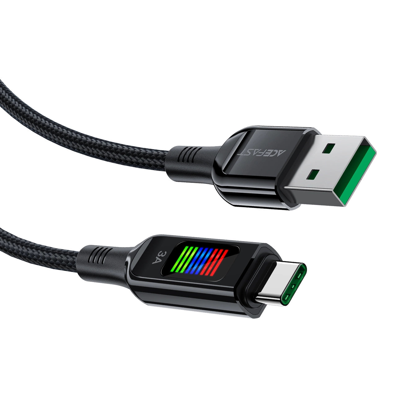 Acefast C7-04 USB-A USB-C 60W 1.2m cable with display - black_2