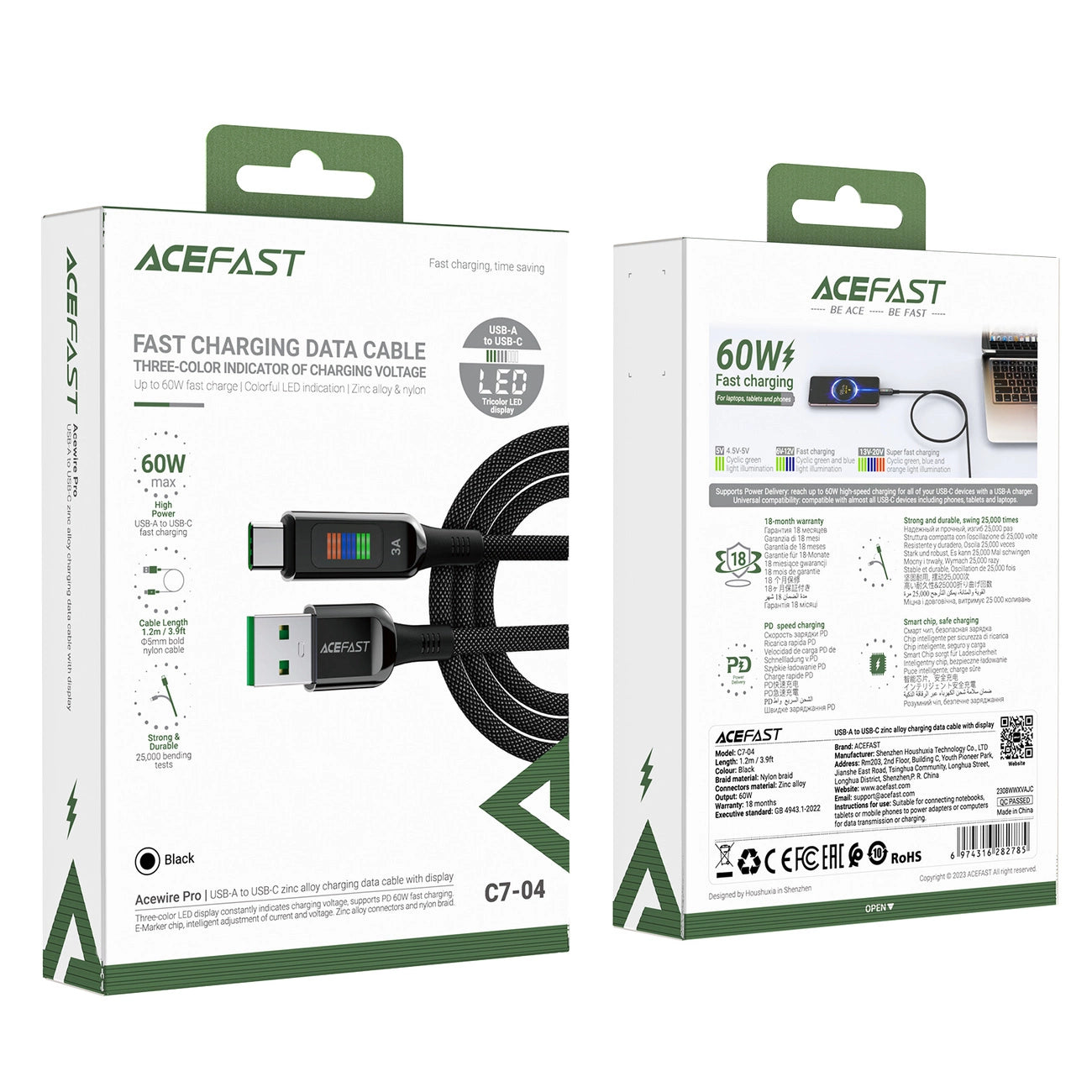 Acefast C7-04 USB-A USB-C 60W 1.2m cable with display - black_6