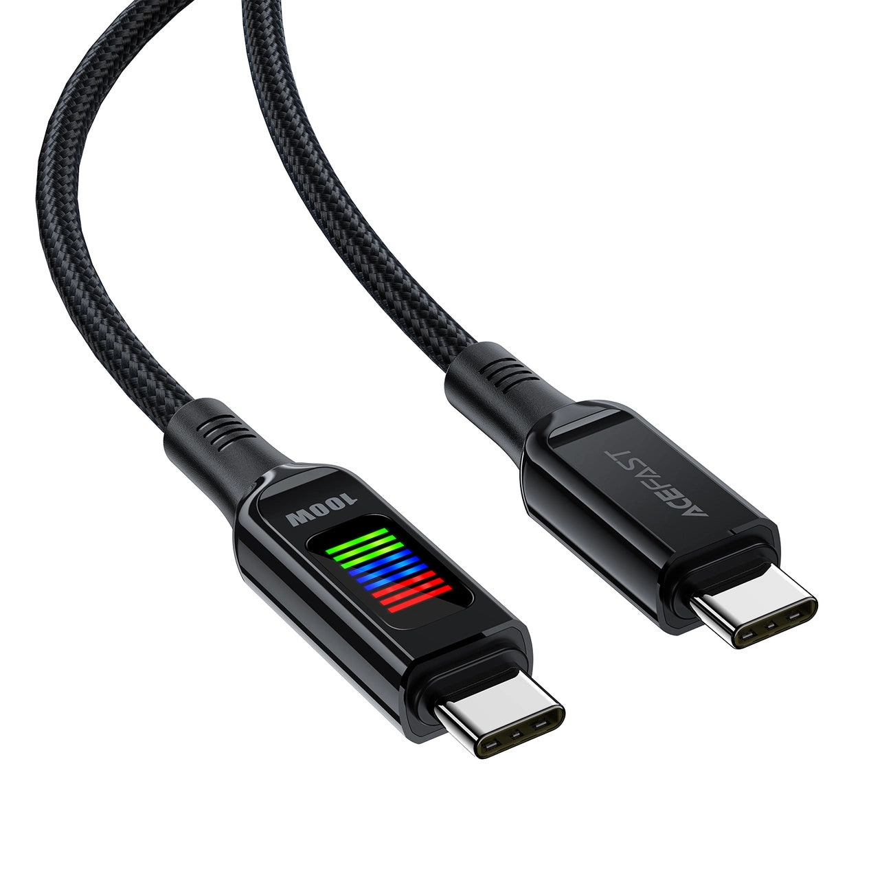 Acefast C7-03 USB-C USB-C 100W 1.2m cable with display - black_2