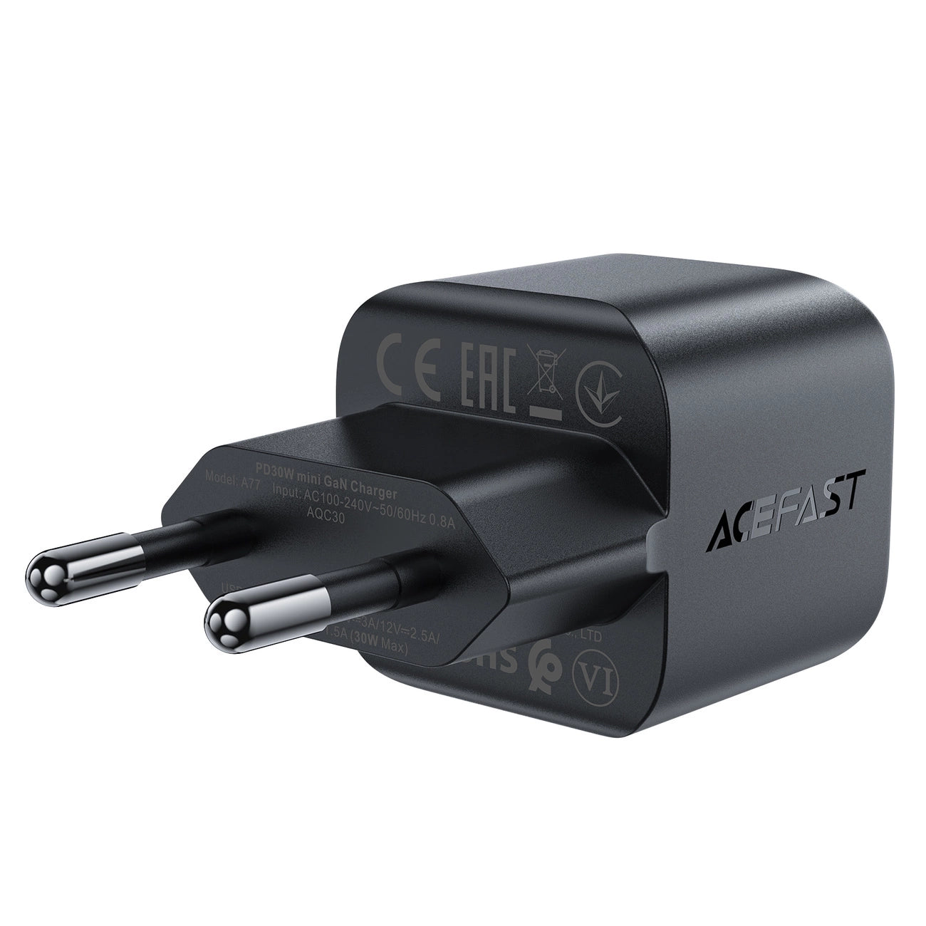 Acefast A77 Mini PD 30W GaN USB-C wall charger - black_2
