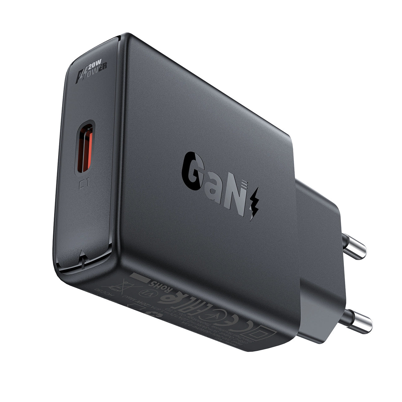 Acefast A65 PD 20W GaN USB-C Ultra Slim Wall Charger - Black_1