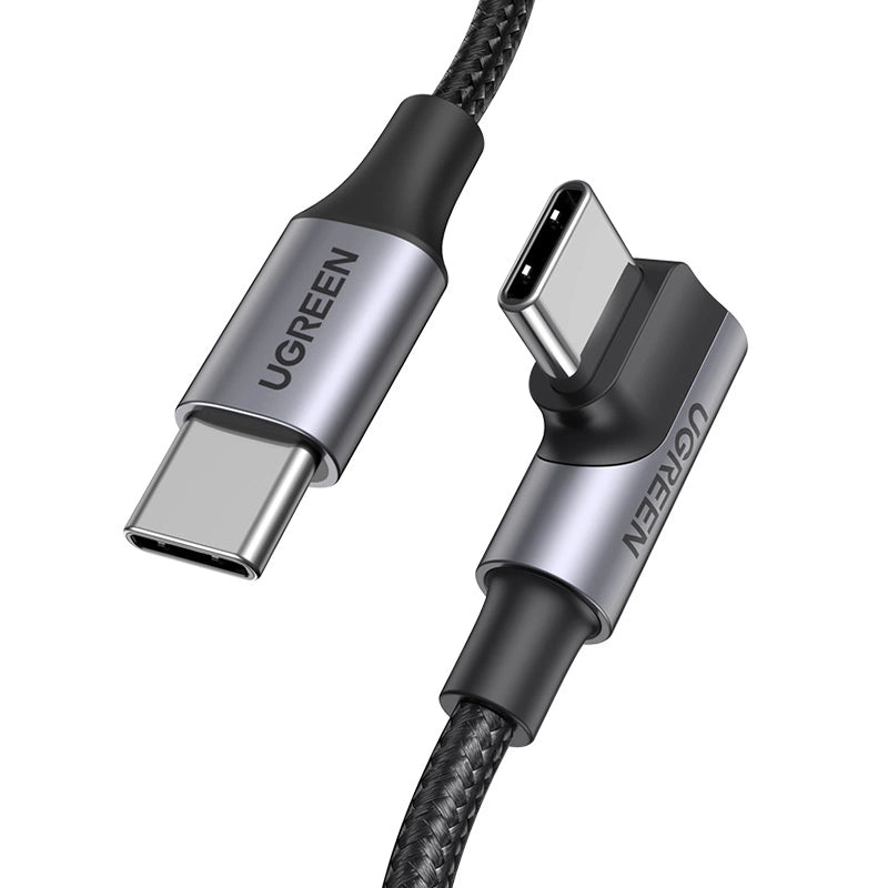 Ugreen US334 70645 USB-C (angled) / USB-C (straight) cable 100W PD 2m - black_0