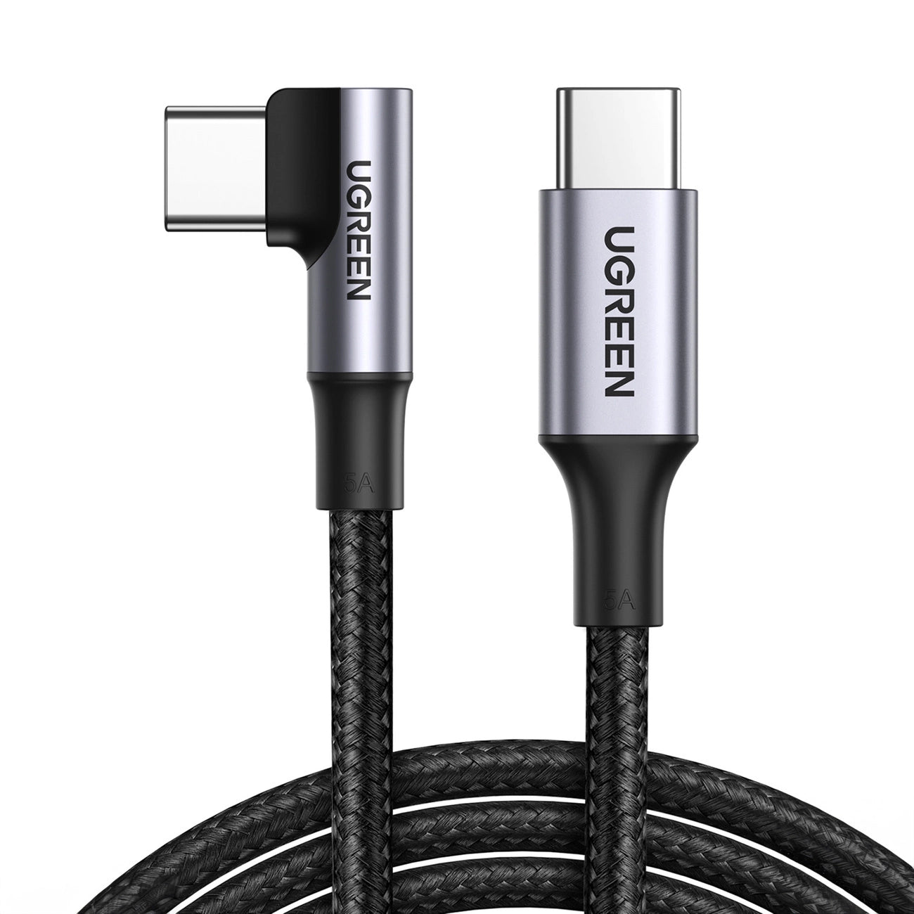 Ugreen US334 70645 USB-C (angled) / USB-C (straight) cable 100W PD 2m - black_1