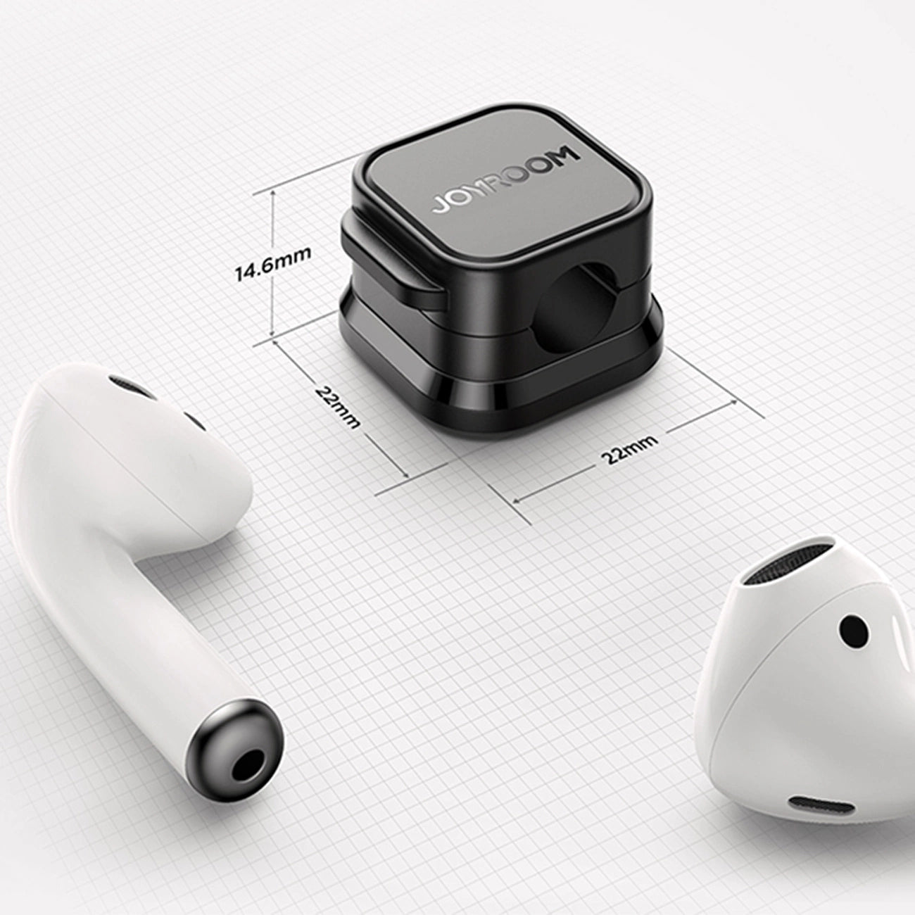 Joyroom JR-ZS368 magnetic cable organizer - black (3 pcs.)_13