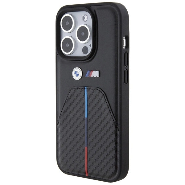 Etui BMW Stamped Tricolor Stripe na iPhone 15 Pro - czarne_1