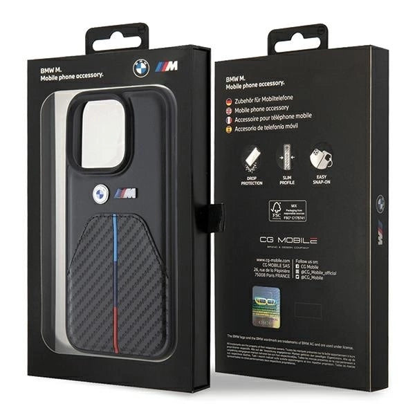 Etui BMW Stamped Tricolor Stripe na iPhone 15 Pro - czarne_7