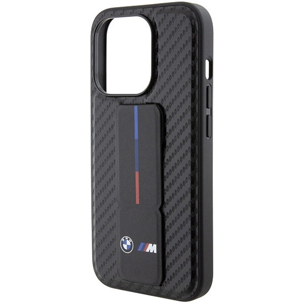 BMW Grip Stand Smooth & Carbon case for iPhone 15 Pro - black_6