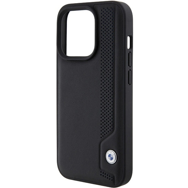 BMW Leather Blue Dots iPhone 15 Pro Max Case - Black_5