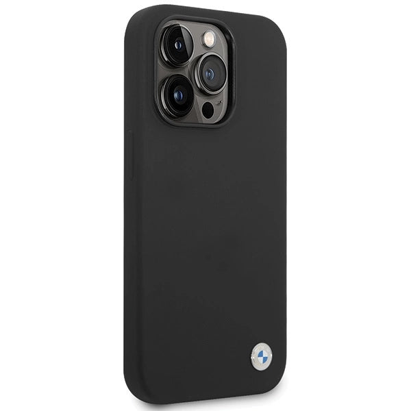 BMW Silicone Metal Logo iPhone 15 Pro Max Case - Black_3