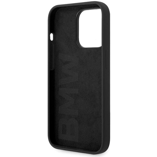 BMW Silicone Metal Logo iPhone 15 Pro Max Case - Black_6