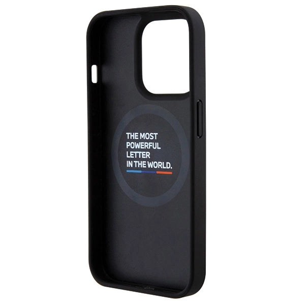 BMW Leather Carbon MagSafe iPhone 15 Pro Case - Black_6