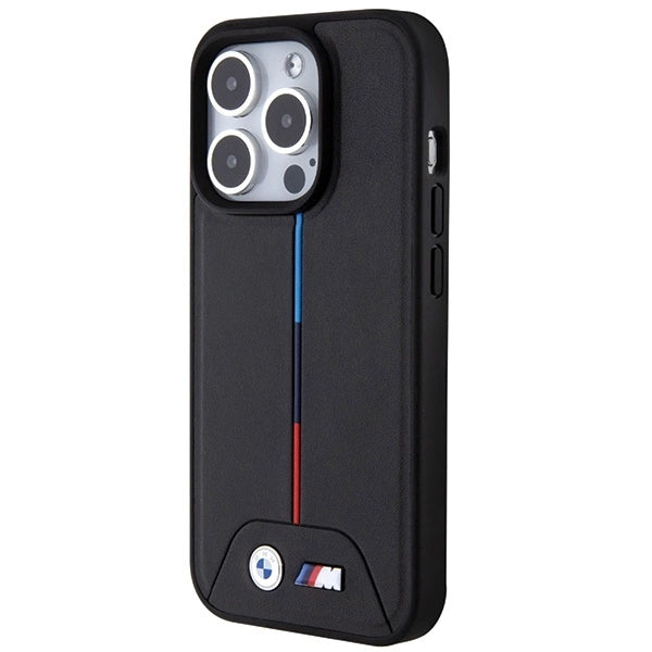 BMW Quilted Tricolor MagSafe case for iPhone 15 Pro - black_1