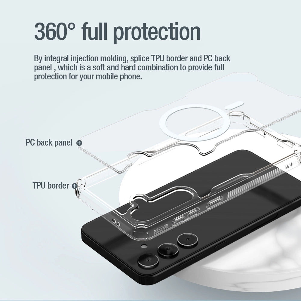Nillkin Nature Pro armored case with a magnetic ring for Samsung Galaxy S24+ - white_12