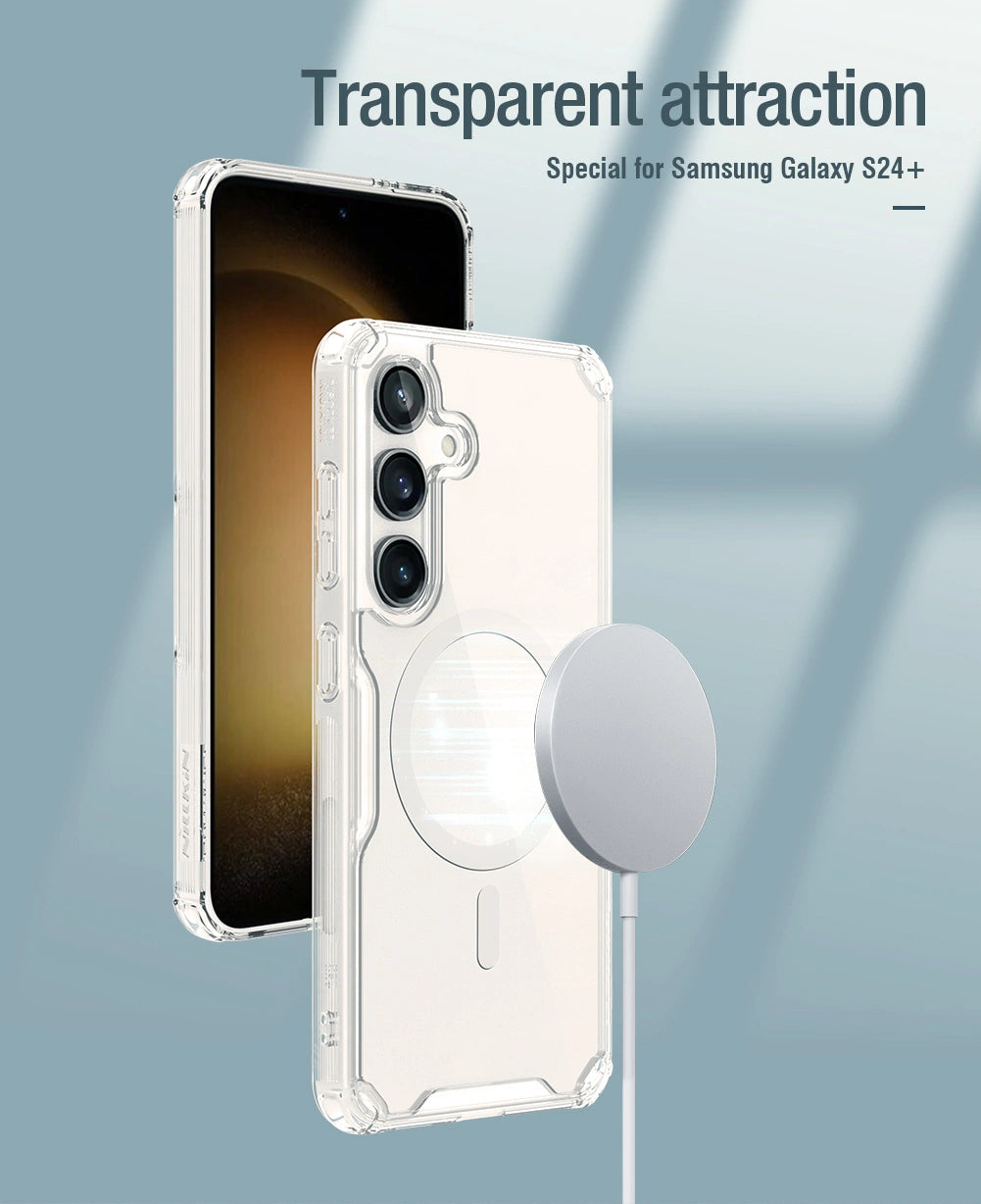 Nillkin Nature Pro armored case with a magnetic ring for Samsung Galaxy S24+ - white_6