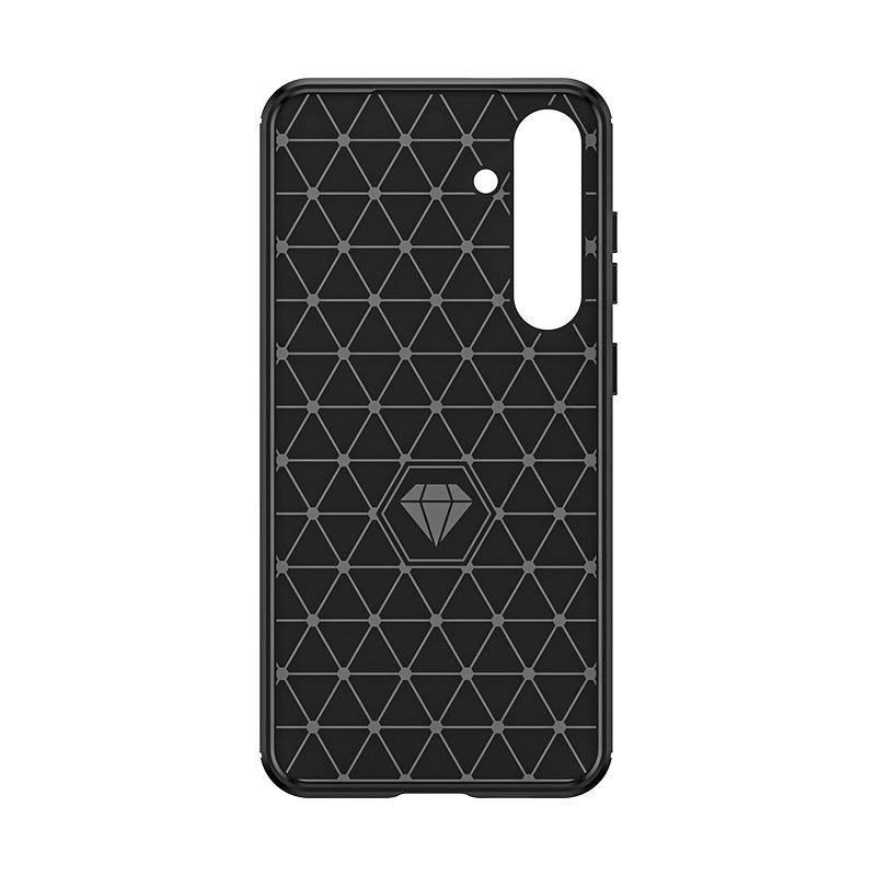 Case for Carbon Case Samsung Galaxy S24+ flexible silicone carbon cover - black_1