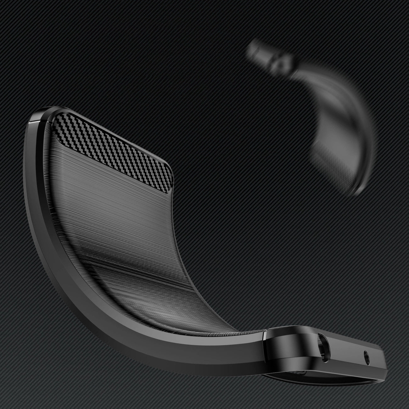 Carbon Case for Samsung Galaxy S24 Ultra Flexible Silicone Carbon Cover - Black_9