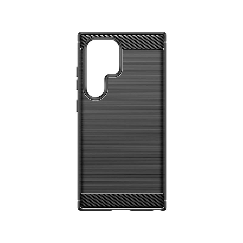 Carbon Case for Samsung Galaxy S24 Ultra Flexible Silicone Carbon Cover - Black_5