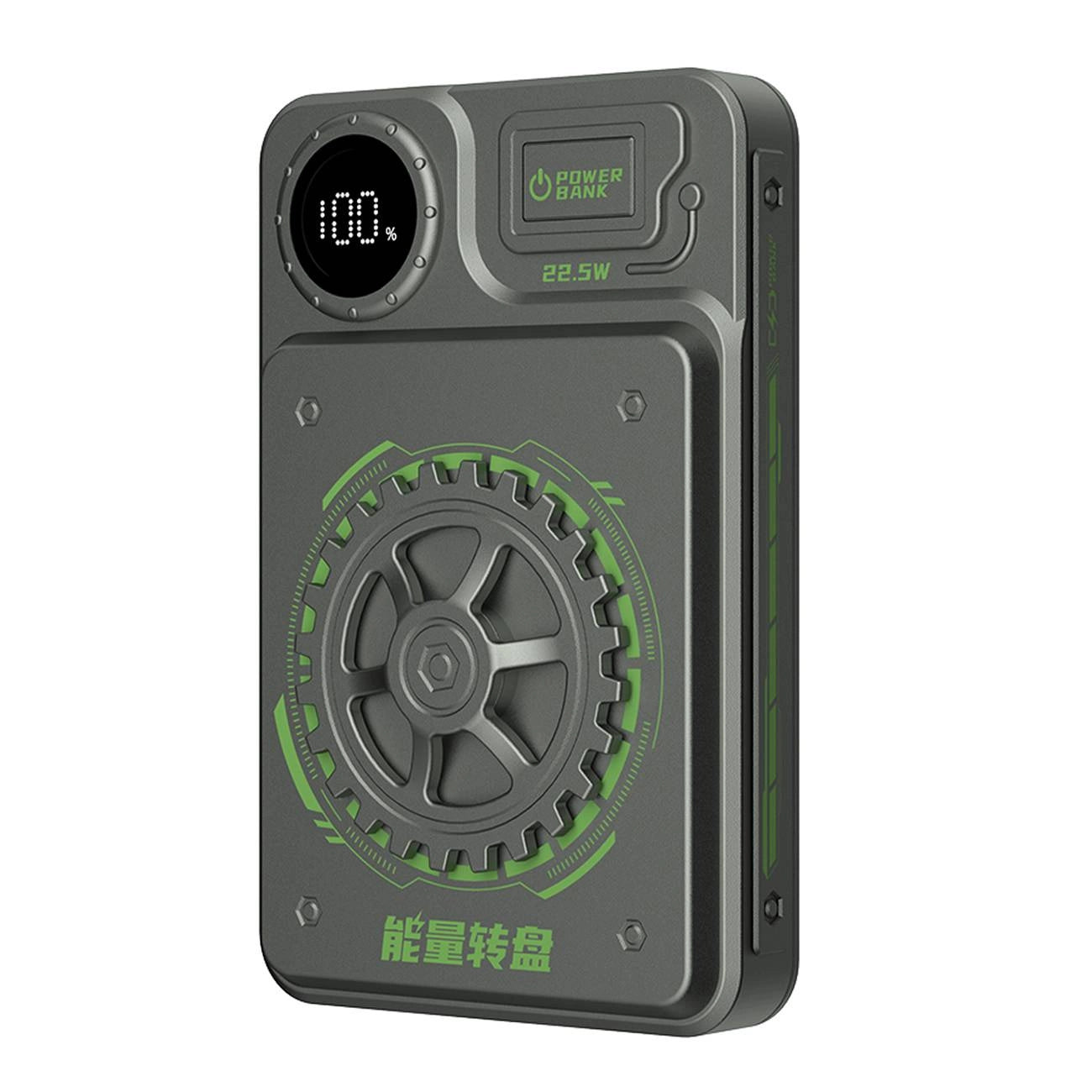 Dudao K24 10000mAh 22.5W USB-A / USB-C power bank with display - gray_0
