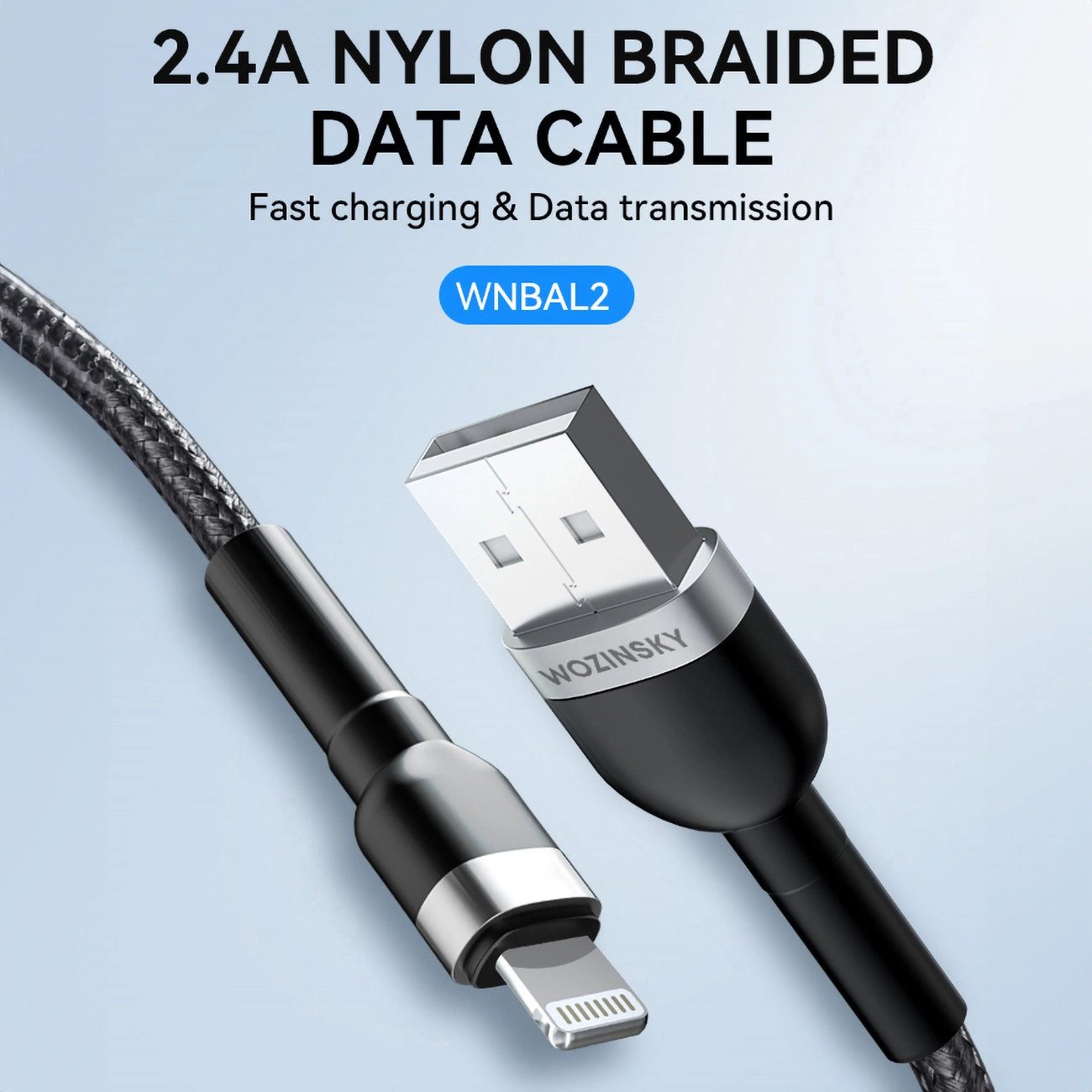 Wozinsky WNBAL2 USB-A / Lightning 2.4A cable 2 m - black_5