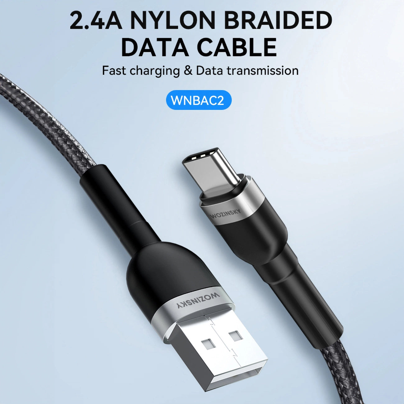 Wozinsky WNBAC2 USB-A / USB-C 2.4A cable 2 m - black_5