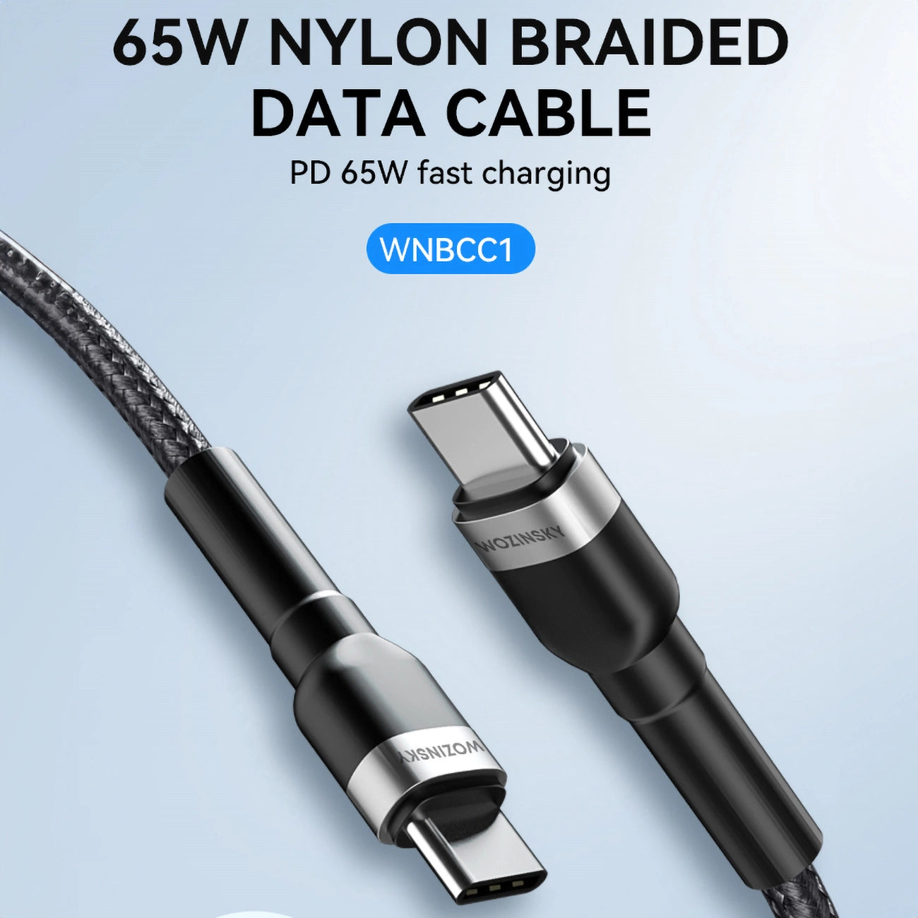 Wozinsky WNBCC1 USB-C / USB-C PD 65W cable 1 m - black_5
