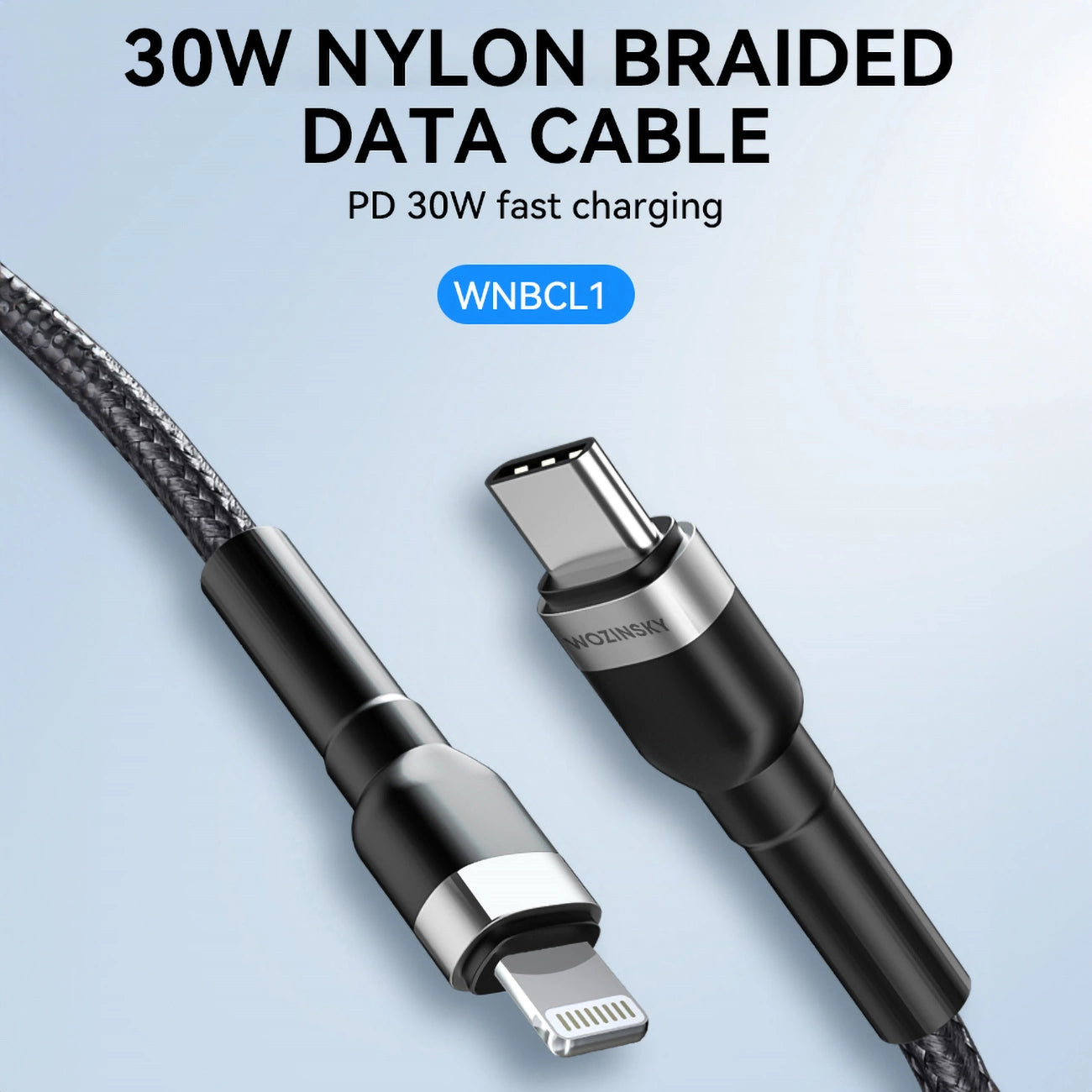 Wozinsky WNBCL1 Lightning / USB-C PD 30W cable 1 m - black_5