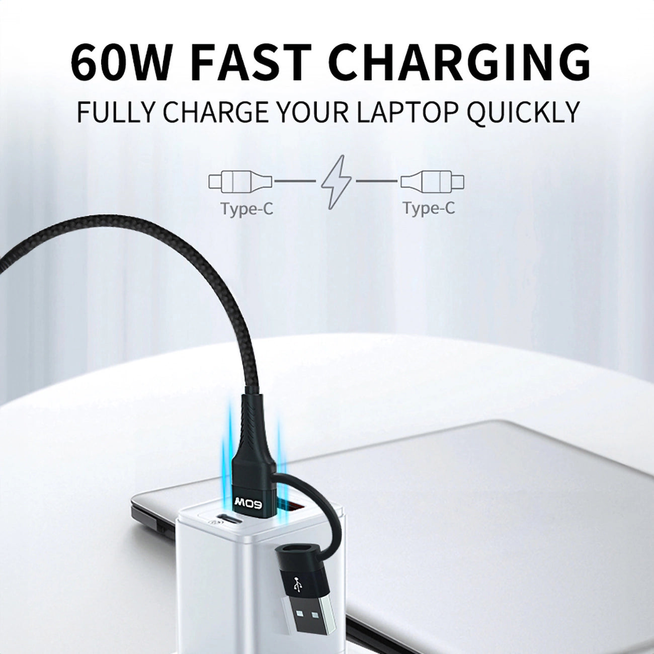 Wozinsky WNBAA 4in1 cable 2x USB-C 1x USB-A 1x Lightning 60W 1 m - black_6
