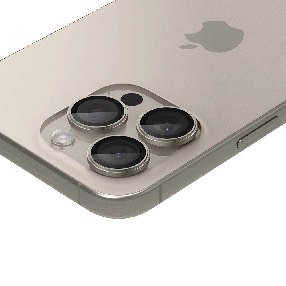 Spigen Optik.tR EZ Fit Camera Protector for iPhone 14 Pro / Pro Max / 15 Pro / Pro Max - Natural Titanium 2 pcs._4