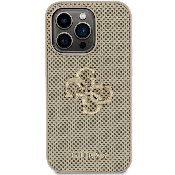 Guess Perforated 4G Glitter case for iPhone 15 Pro - gold_2