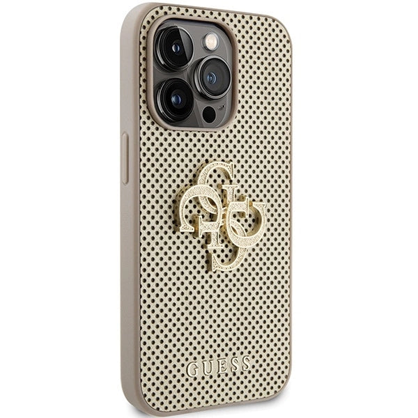 Guess Perforated 4G Glitter case for iPhone 15 Pro - gold_3