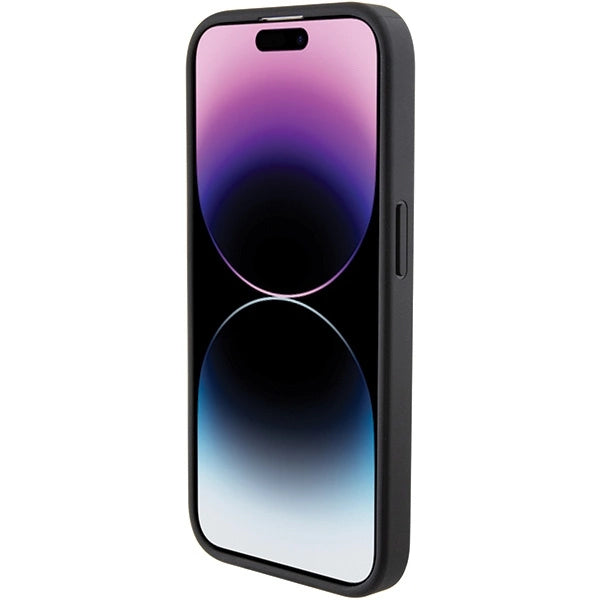 Karl Lagerfeld Quilted K Pattern iPhone 15 Pro Case - Black_4