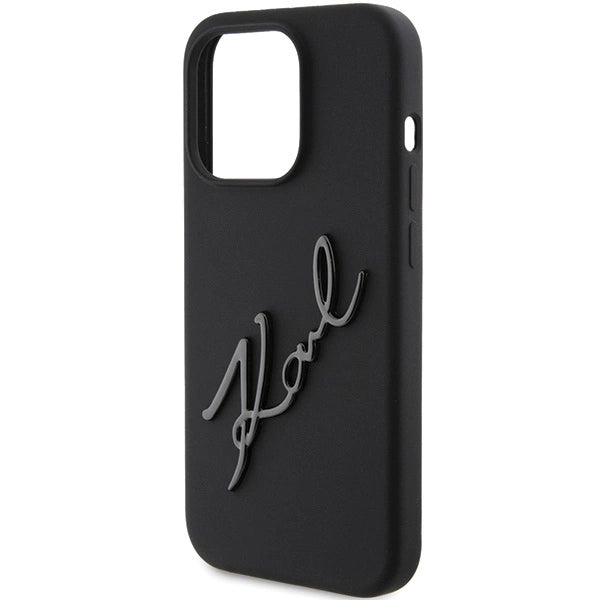 Karl Lagerfeld Silicone Karl Script case for iPhone 15 Pro - black_5