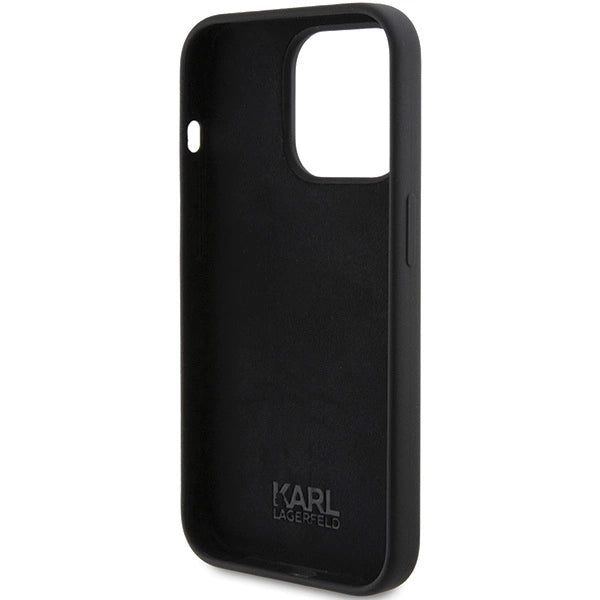 Karl Lagerfeld Silicone Karl Script case for iPhone 15 Pro - black_6