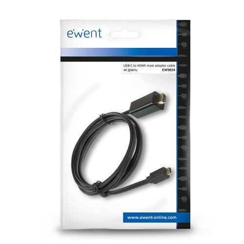 Ewent EW9824 adaptador de cable de vÃdeo 2 m USB Tipo C HDMI tipo A (Estándar) Negro_3