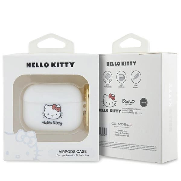 Hello Kitty Silicone 3D Kitty Head case for AirPods Pro - white_2