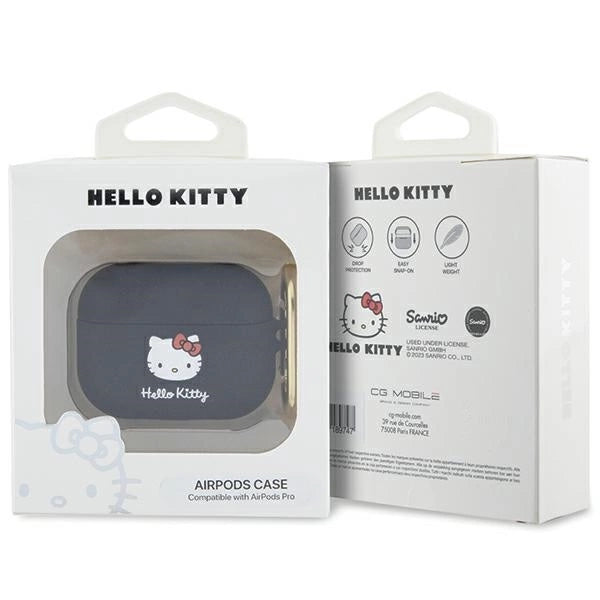Hello Kitty Silicone 3D Kitty Head case for AirPods Pro - black_2