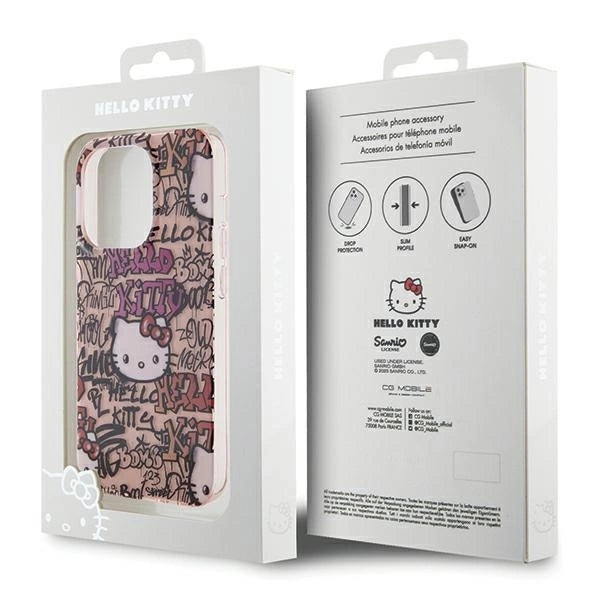 Hello Kitty IML Tags Graffiti case for iPhone 15 Pro Max - pink_7