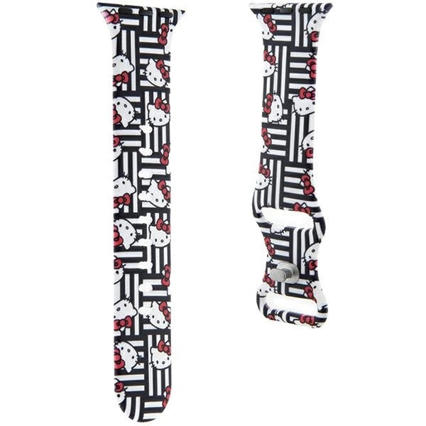 Hello Kitty Silicone Heads & Stripes Strap for Apple Watch 38/40/41mm - Black_2