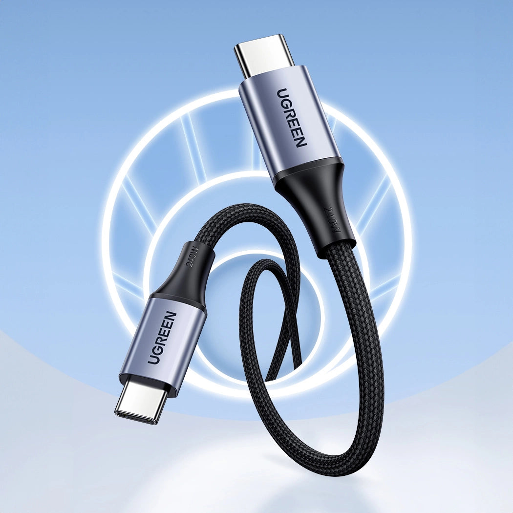 Ugreen US535 USB-C / USB-C PD cable 240W 5A 1m - gray_8