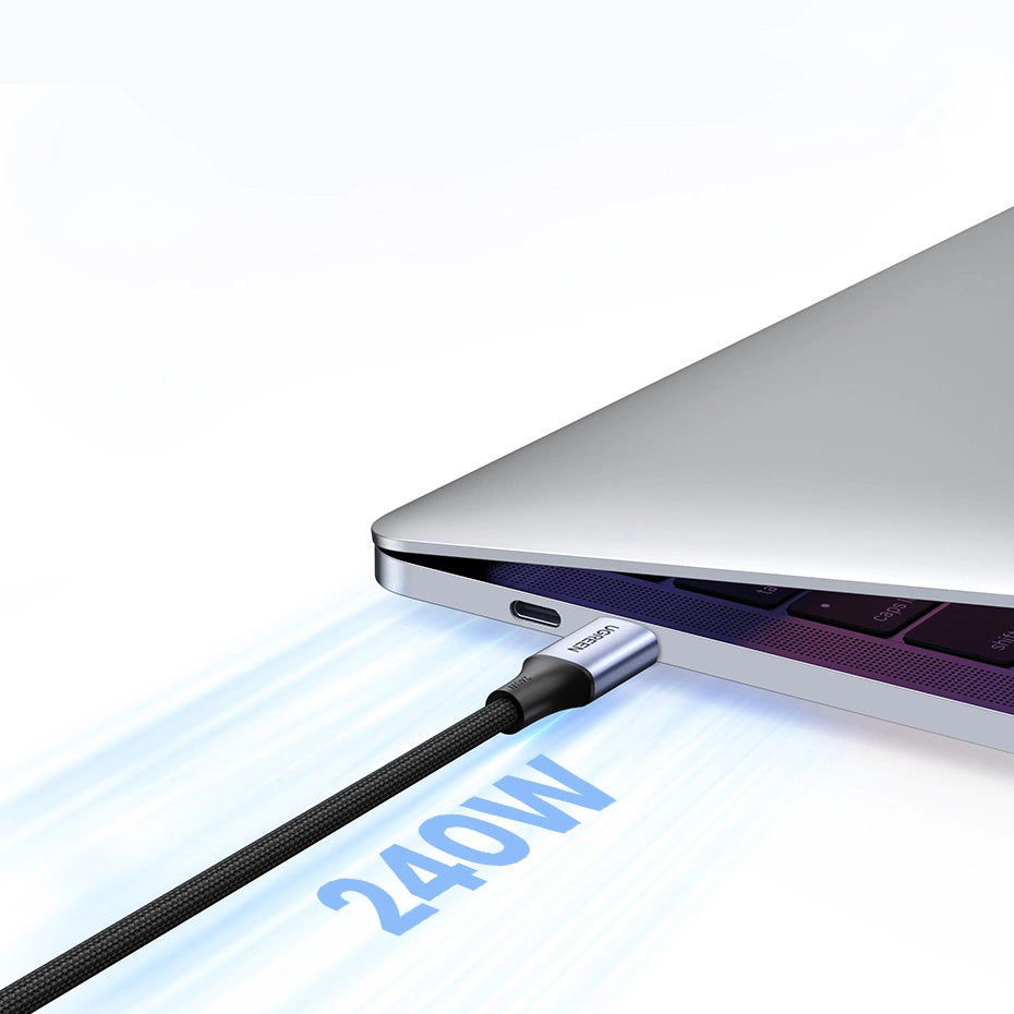 Ugreen US535 USB-C / USB-C PD cable 240W 5A 1m - gray_7