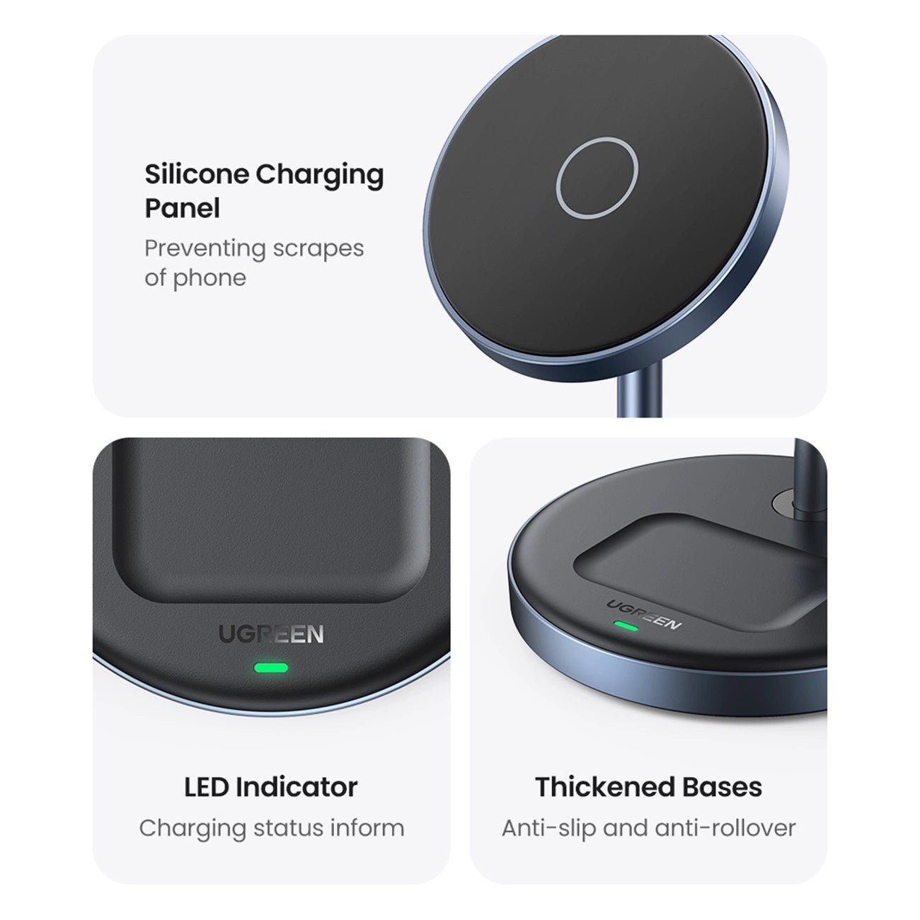 Ugreen CD317 MagSafe / Qi 2in1 charging station - black_10