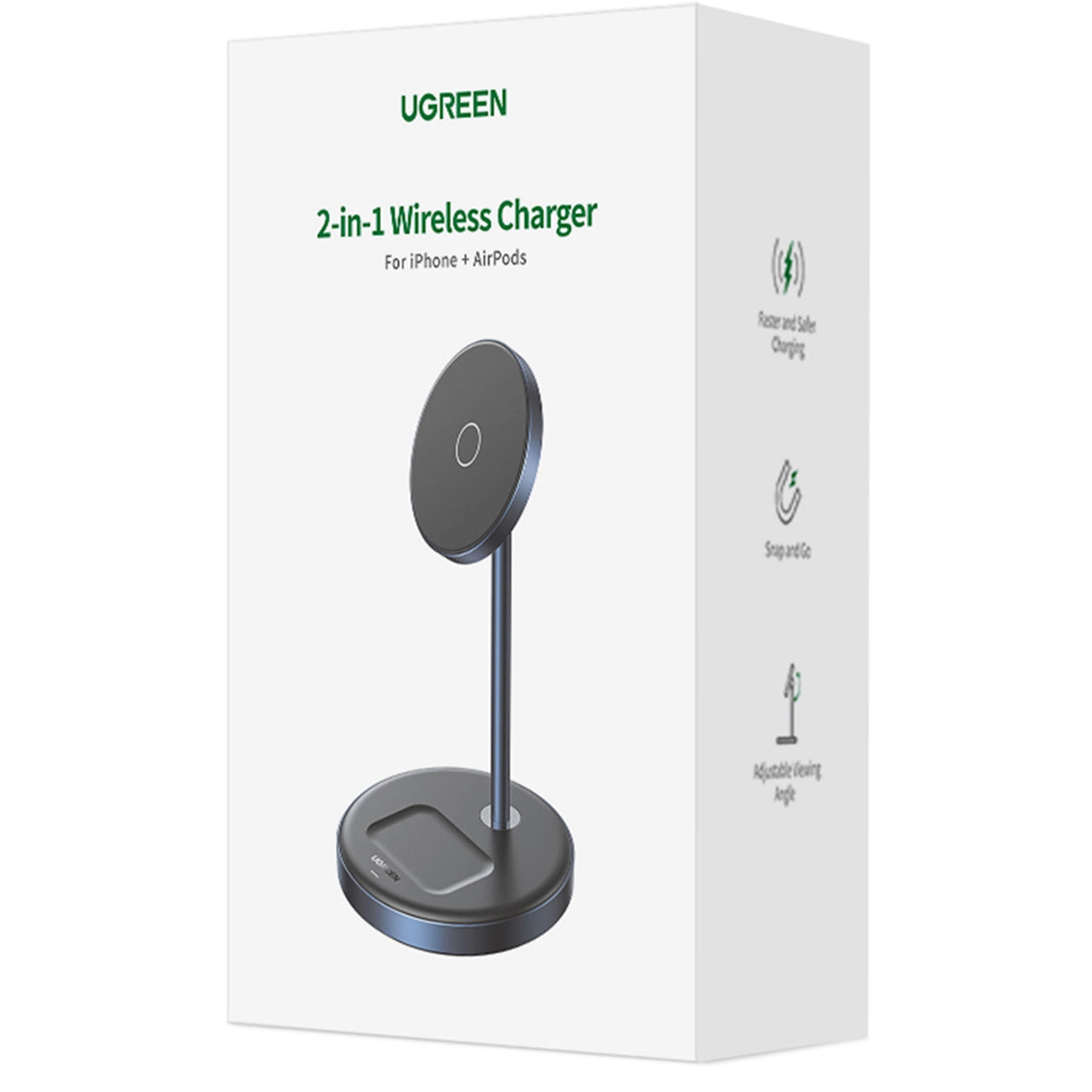 Ugreen CD317 MagSafe / Qi 2in1 charging station - black_11